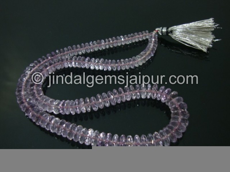 Pink Amethyst Faceted German Cut Shape Beads